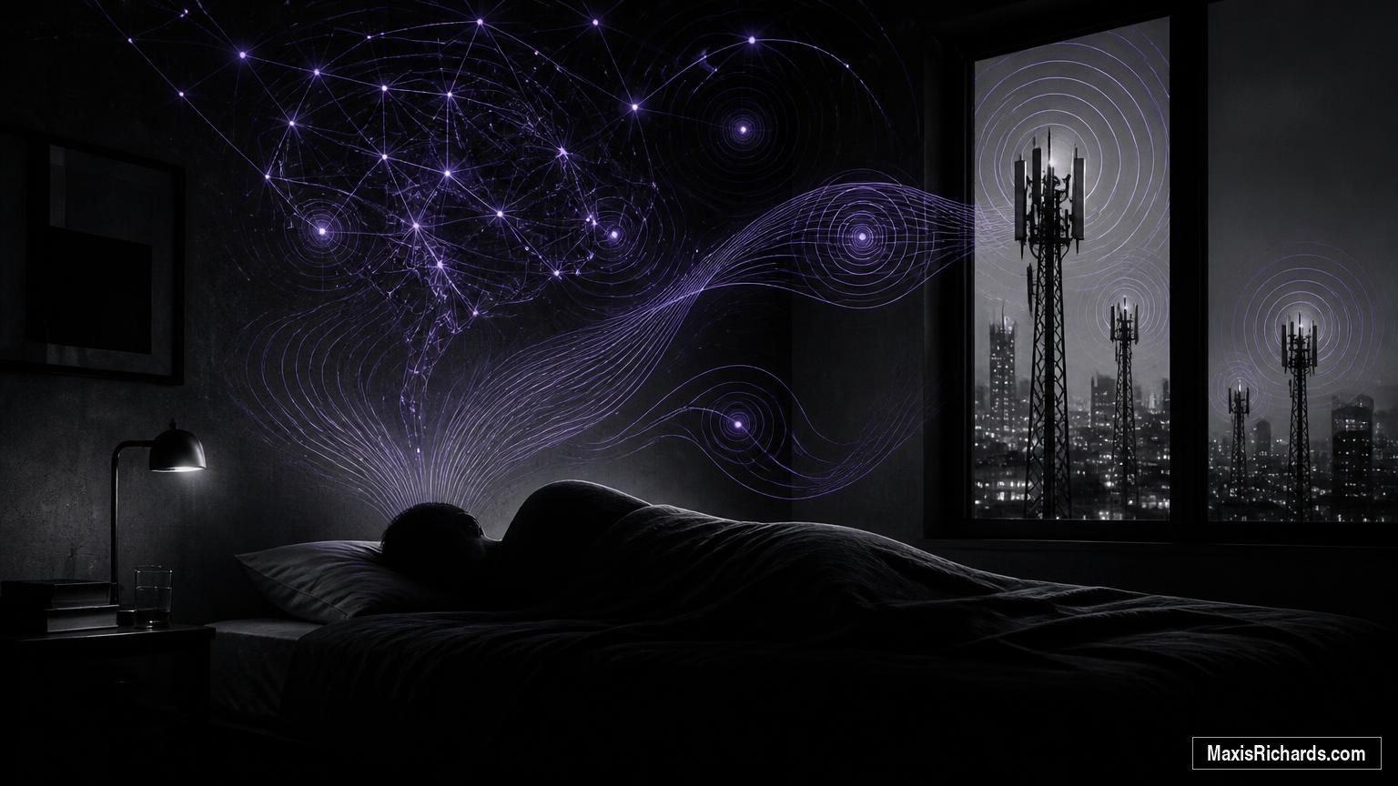 Reported dream-influence patterns surrounding an anonymous sleeper near cellular towers